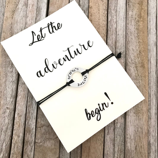 Wanderlust adventure bracelet gift