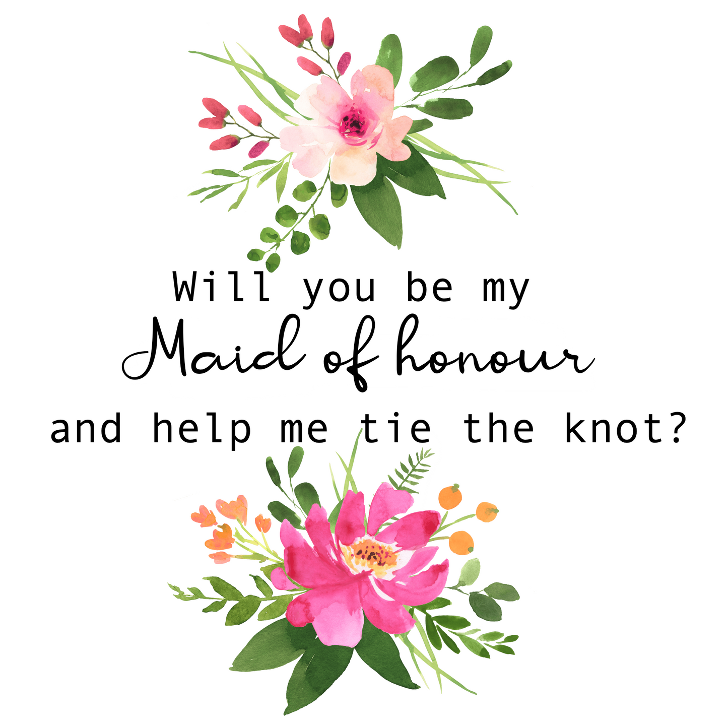 Maid of honour Proposal, Will you be my maid of honour Tie the Knot Bracelet, Personalised Initial, Bridal Party Gift, Knot Bracelet