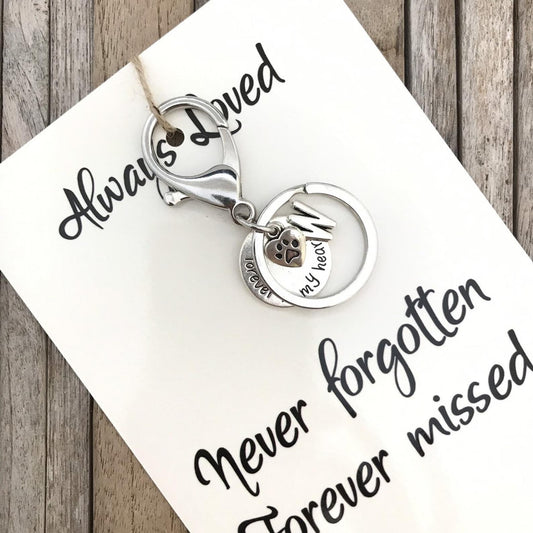 Dog loss memorial key chain