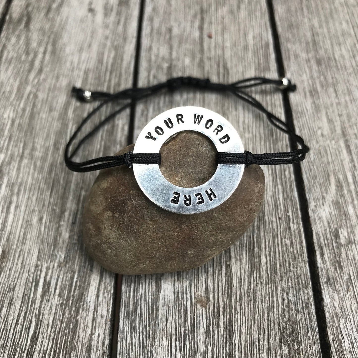 Custom bracelet, You are enough, I am enough, Washer Bracelet, Message Bracelet, Motivational Bracelet, CHOOSE YOUR WORD, Motivational Gift