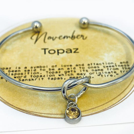 Topaz Bracelet, November birthstone bracelet, Knot Bracelet, Mother Bracelet, Grandma Gift, Bridesmaid Bracelet, BFF gift, Sister Gift